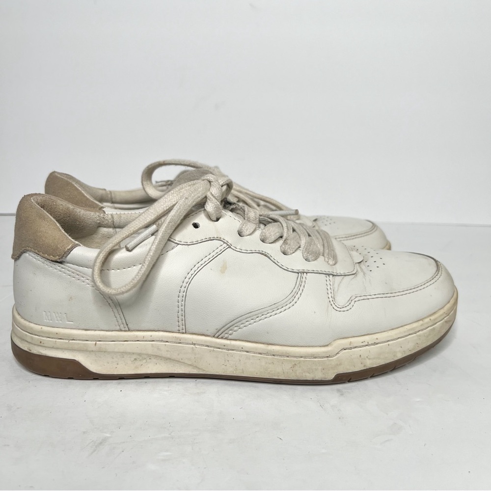 Madewell Court Sneakers White Cream Leather Size 9 Women’s